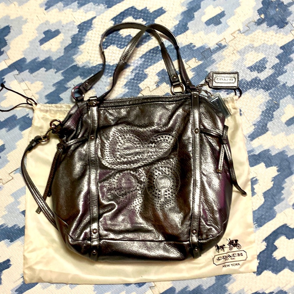 Platinum Coach Shoulder Bag